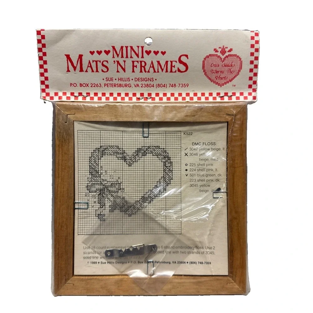 Vintage Heart Cross Stitch 6x6